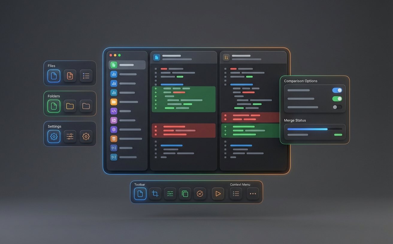 WinMerge 打开文件比较对话框